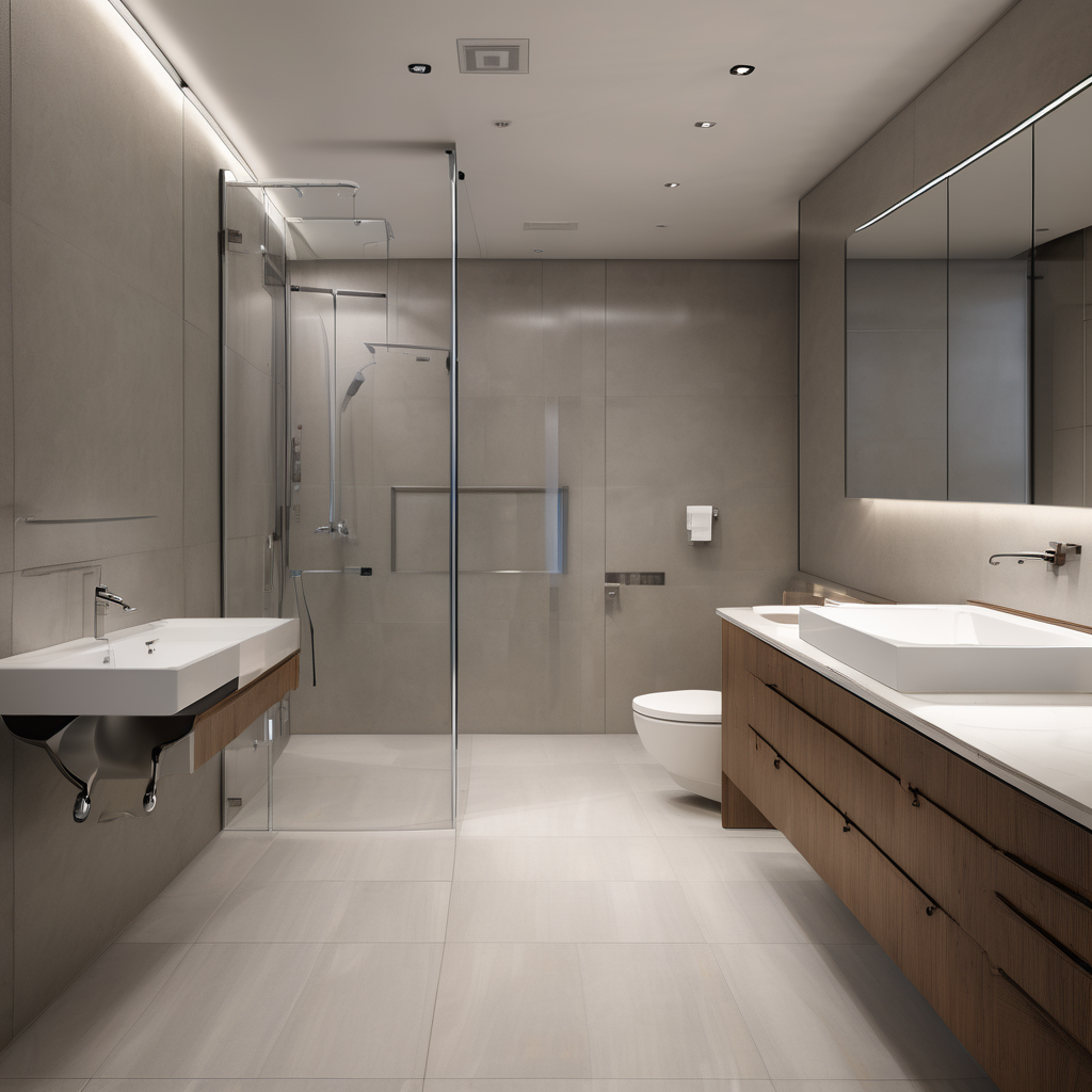 A senior's hand easily operating a large-button bidet remote mounted on an accessible bathroom wall, demonstrating user-friendly design.